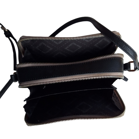 Nine West grey taupe and black crossbody bag - Picture 4 of 9